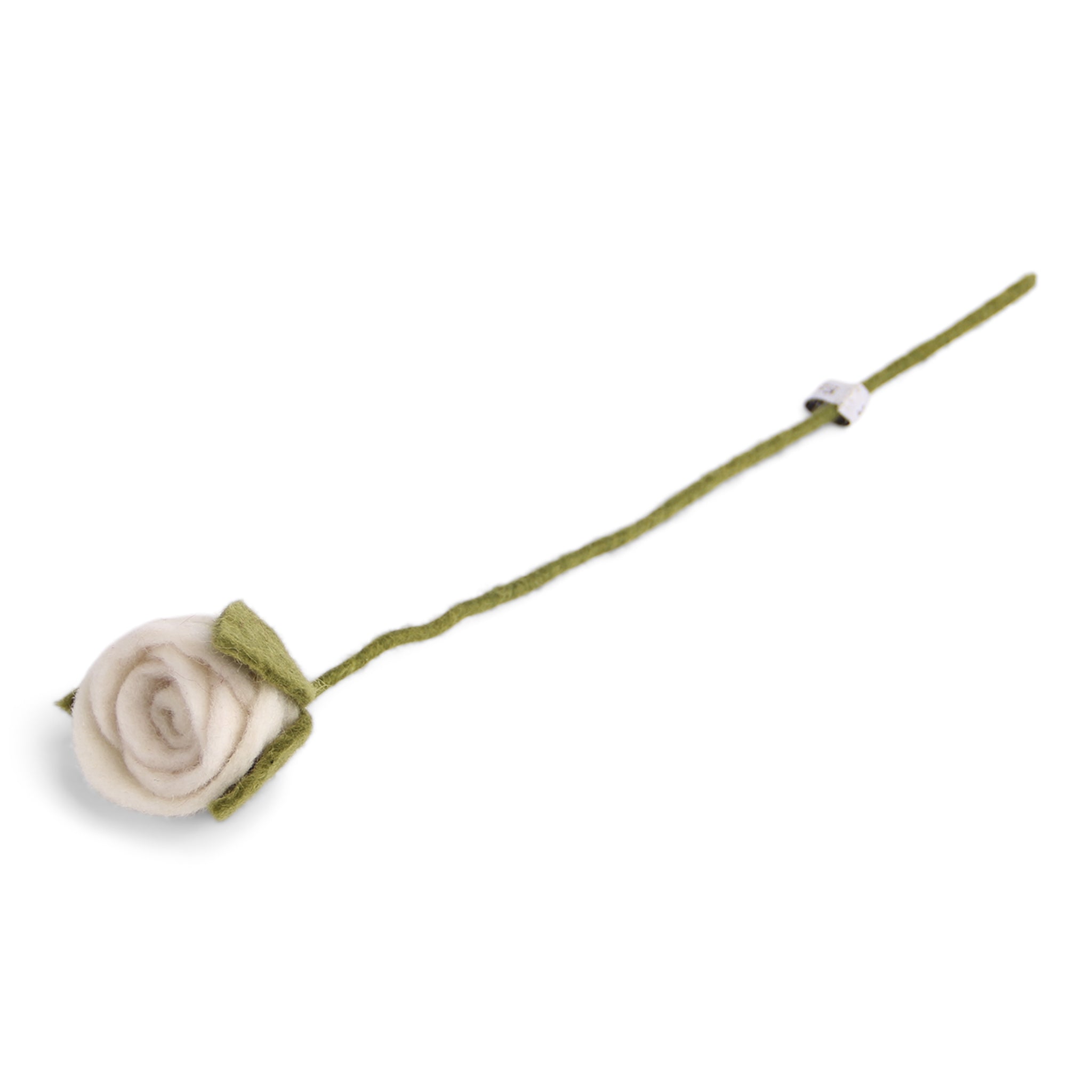 Felt Flowers - Beautiful Rose - White